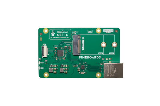 HatDrive! NET 1G (NVMe 2230,2242 GEN 2 + Gigabit Ethernet) for Raspberry Pi 5