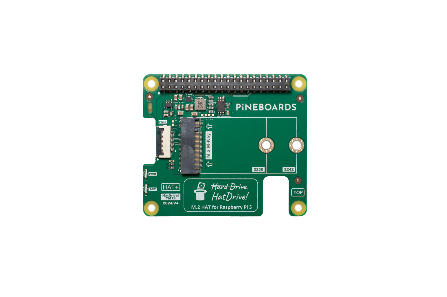 HatDrive! Top (NVMe 2230, 2242, M.2, GEN 3) for Raspberry Pi 5