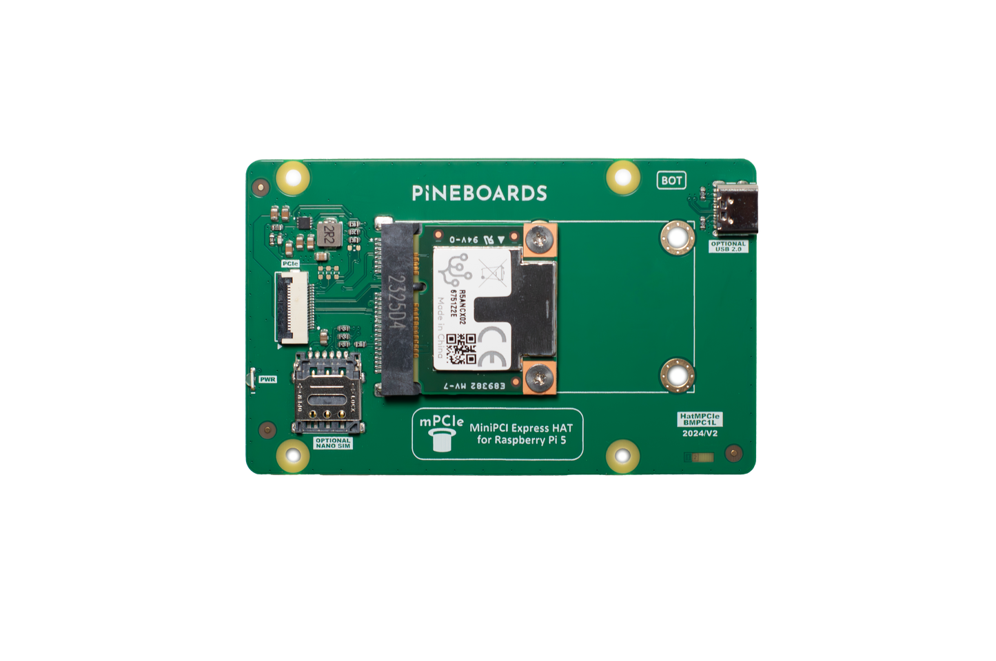 Hat mPCIe Coral Edge TPU Bundle for Raspberry Pi 5